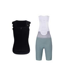 RIVANELLE ärmelloses Trikot und kurze Hose - SCALLESSA - Grün/Schwarz